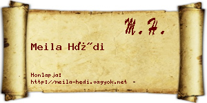 Meila Hédi névjegykártya